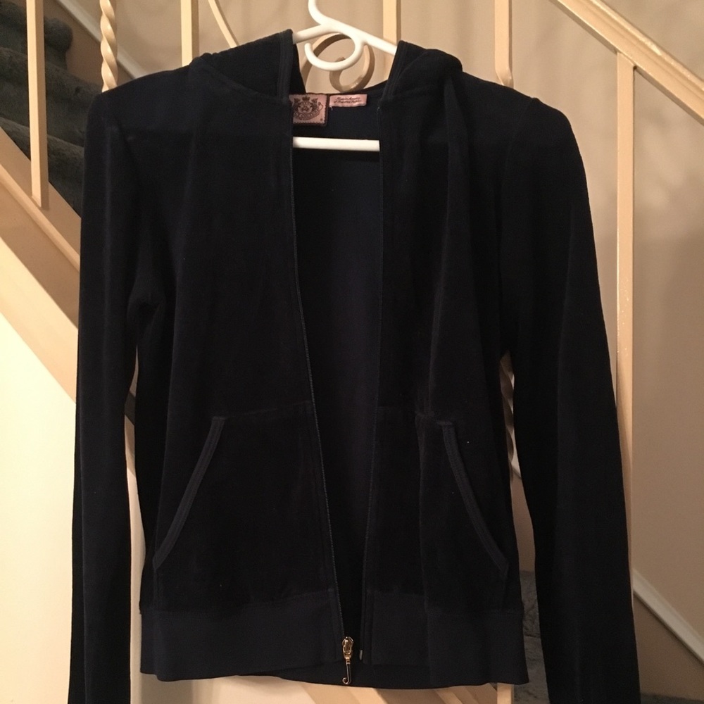 Juicy Couture Blue Hoodie Sweatshirt - Medium